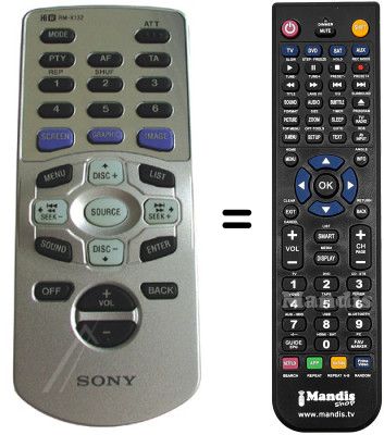 Comandament a distància equivalent RMX132