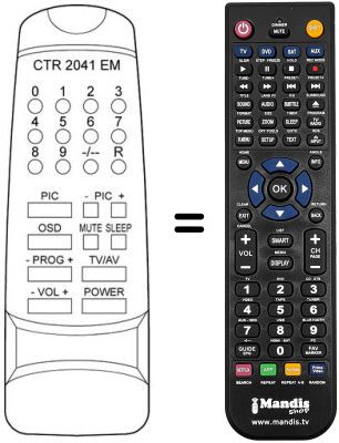 Comandament a dist&agrave;ncia equivalent Elekta CTR 2041 EM