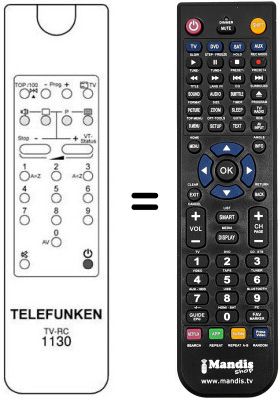 Comandament a dist&agrave;ncia equivalent Telefunken P 151 MT