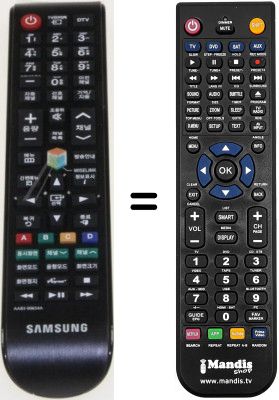 Comandament a dist&agrave;ncia equivalent Samsung PS42P2SX/XEC