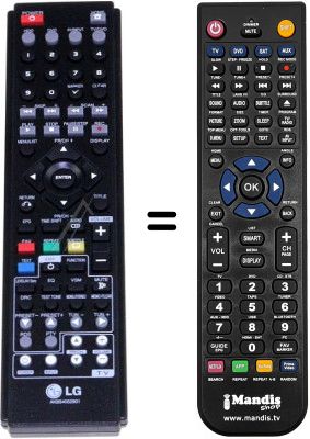 Comandament a dist&agrave;ncia equivalent LG HRT403DA