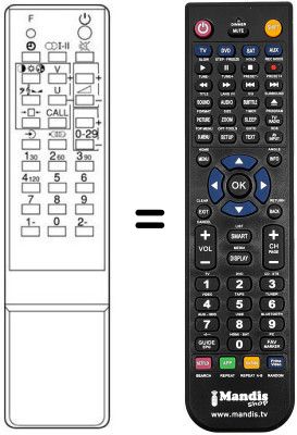 Comandament a dist&agrave;ncia equivalent CT-9292
