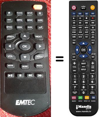 Comandament a dist&agrave;ncia equivalent Emtec MovieCubeK220