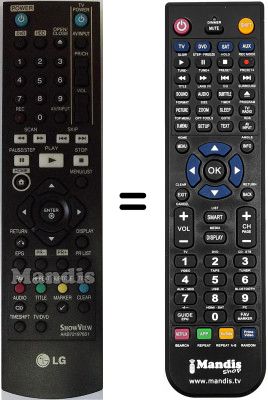 Comandament a distància equivalent LG AKB72197601