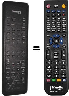 Comandament a distància equivalent Philips 20DV2-19
