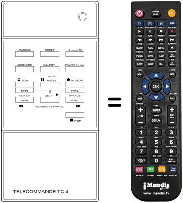 Comandament a distància equivalent Continental Edison VK2132