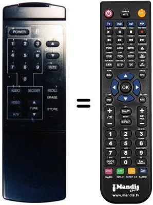 Comandament a dist&agrave;ncia equivalent FREESAT OR2000