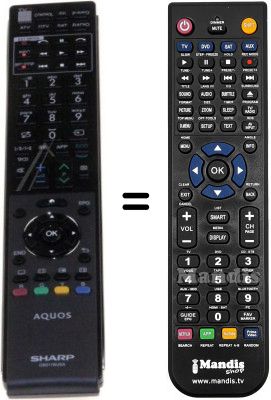Comandament a distància equivalent Sharp HVS57303