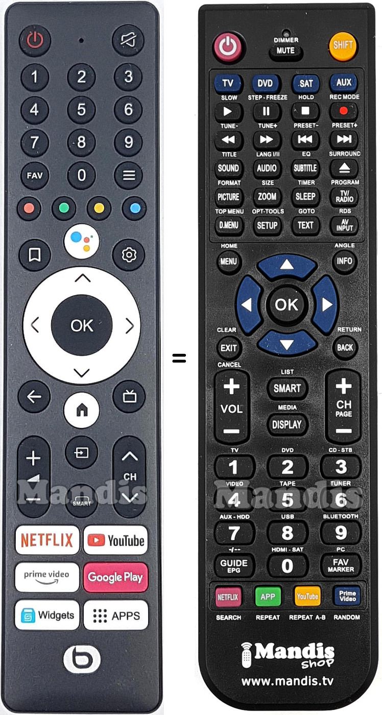 Comandament a dist&agrave;ncia equivalent 06A60R41PT001