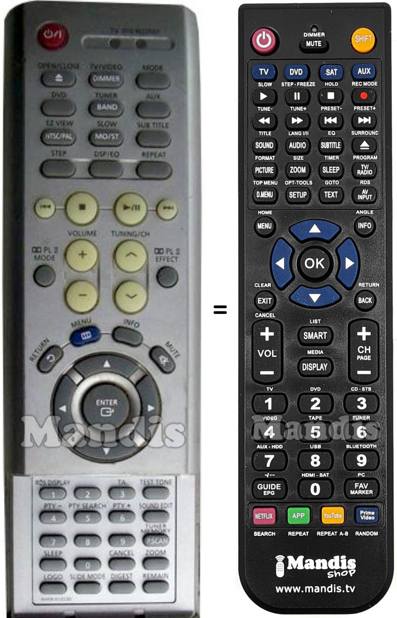 Comandament a distància equivalent Samsung AH59-01169B