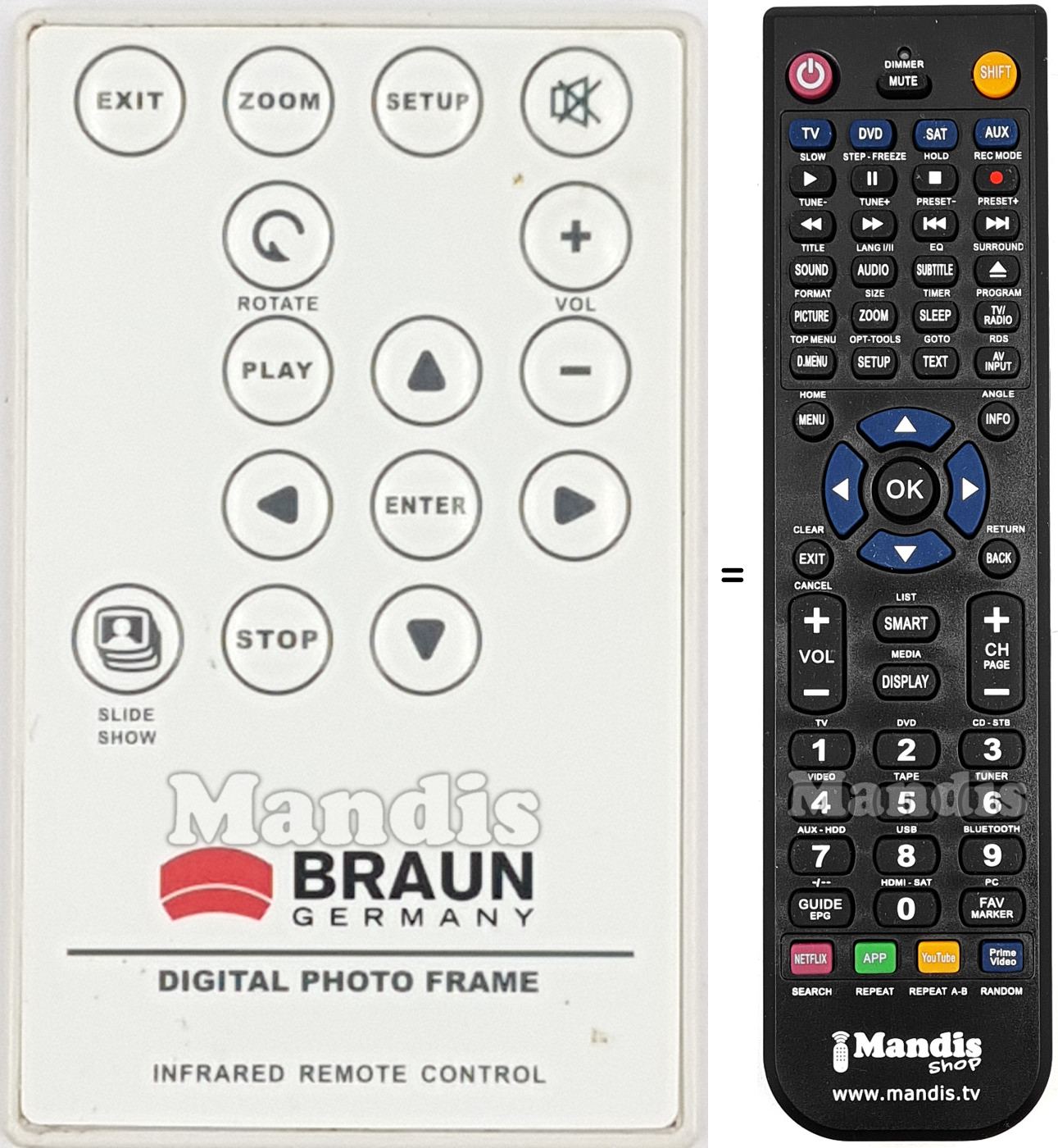 Comandament a dist&agrave;ncia equivalent REMCON2031