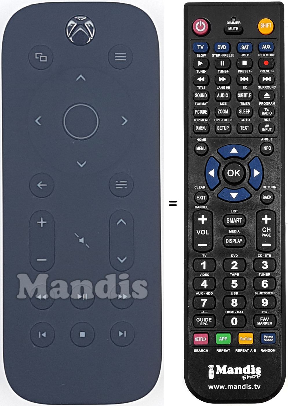 Comandament a dist&agrave;ncia equivalent One Media Remote