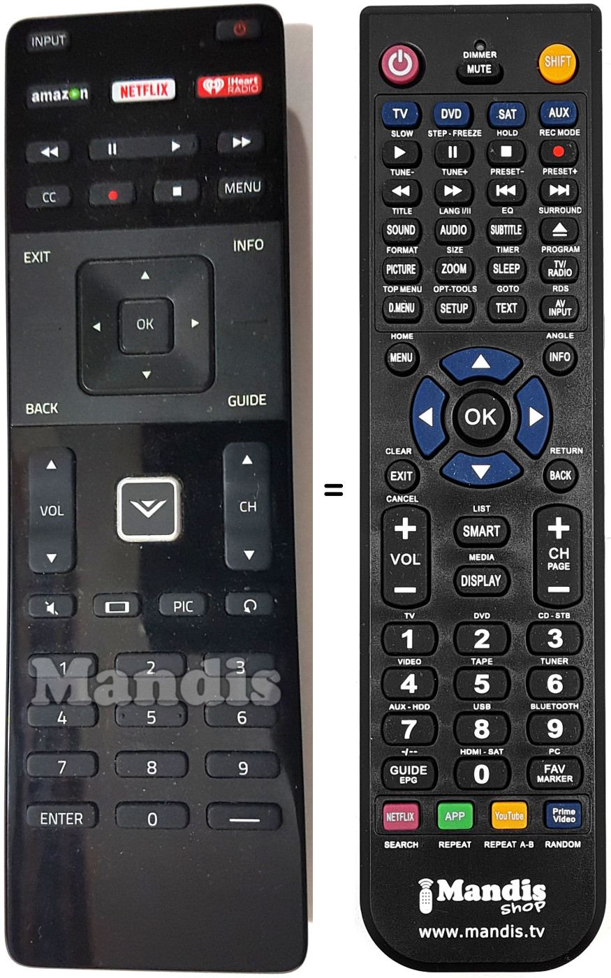 Comandament a dist&agrave;ncia equivalent VIZIO E32-C1