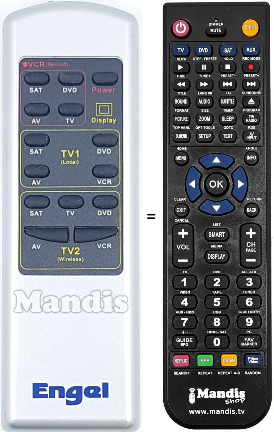 Comandament a dist&agrave;ncia equivalent Engel009