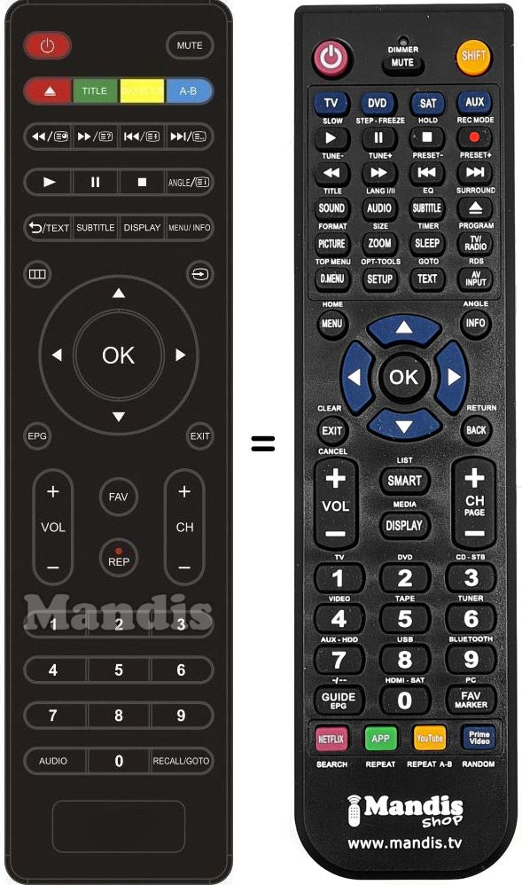 Comandament a dist&agrave;ncia equivalent Kogan KOG001