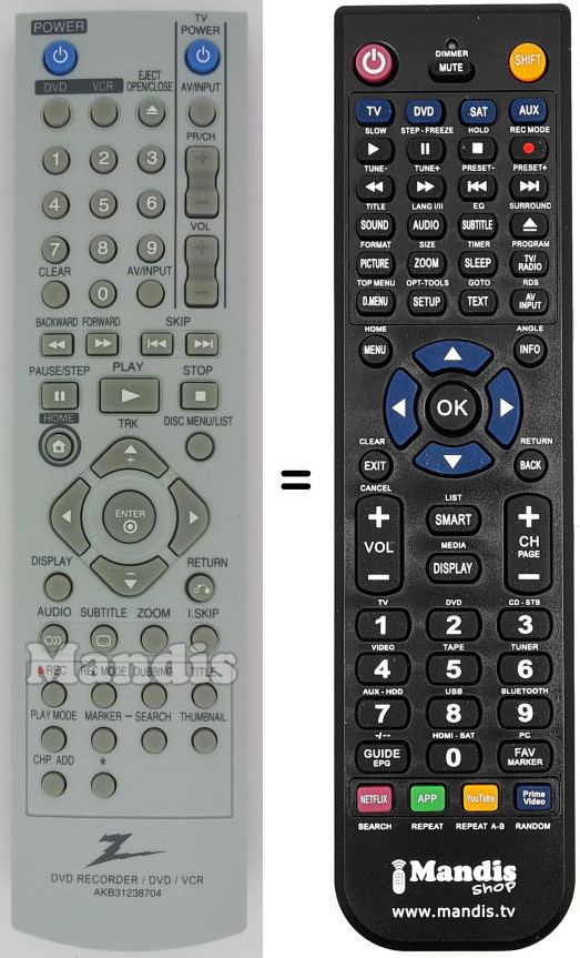 Comandament a dist&agrave;ncia equivalent AKB31238704