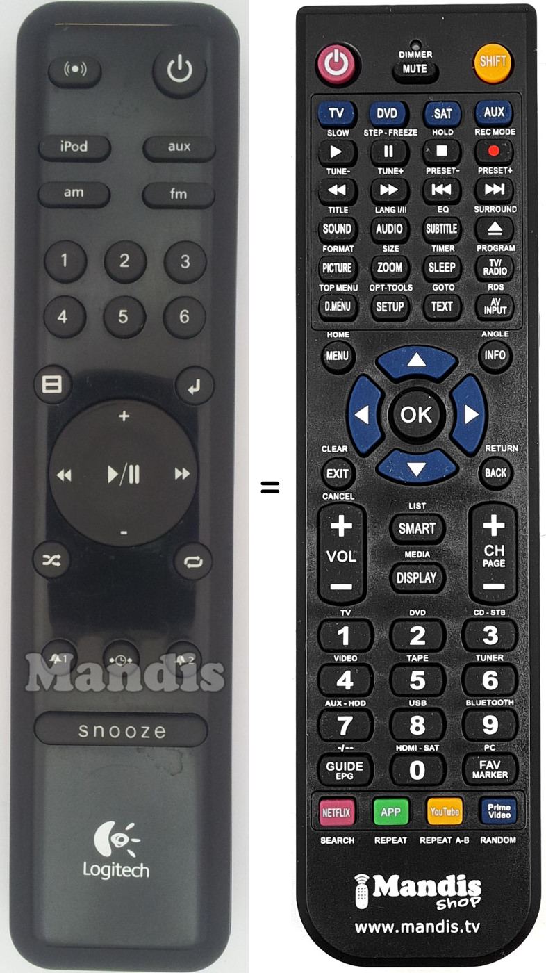 Comandament a dist&agrave;ncia equivalent LOG001