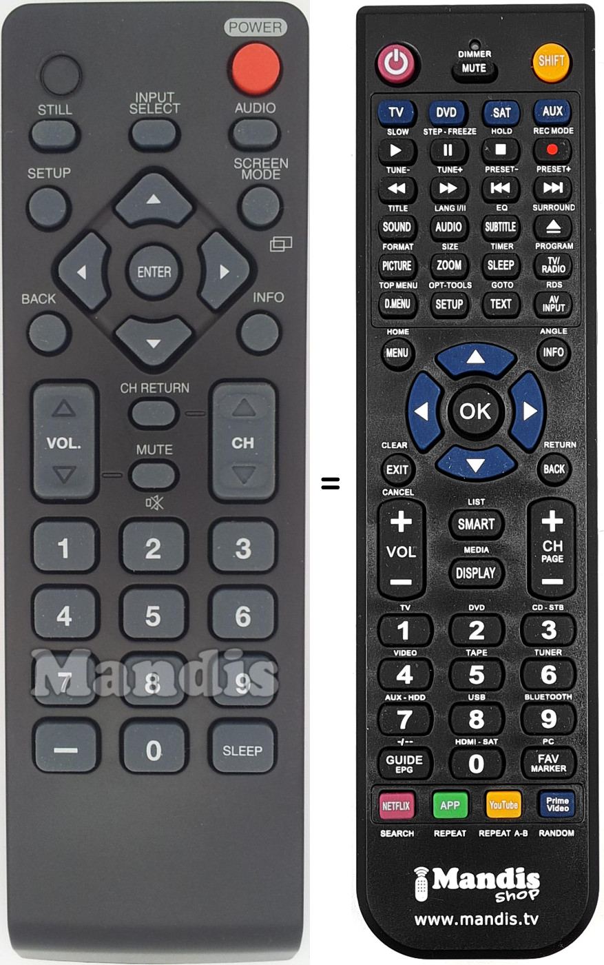 Comandament a distància equivalent NH000UD