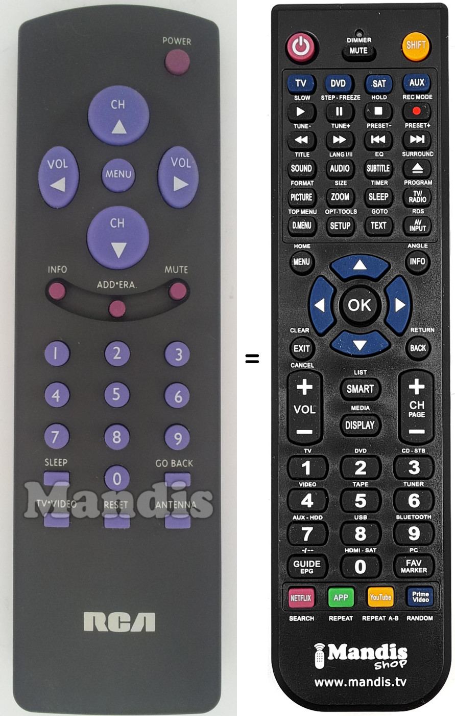 Comandament a dist&agrave;ncia equivalent RCA001