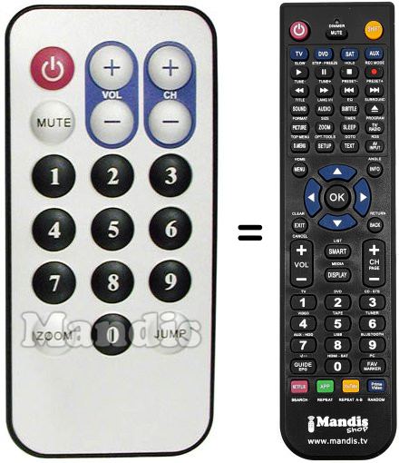 Comandament a dist&agrave;ncia equivalent YAKUMO REMCON1321