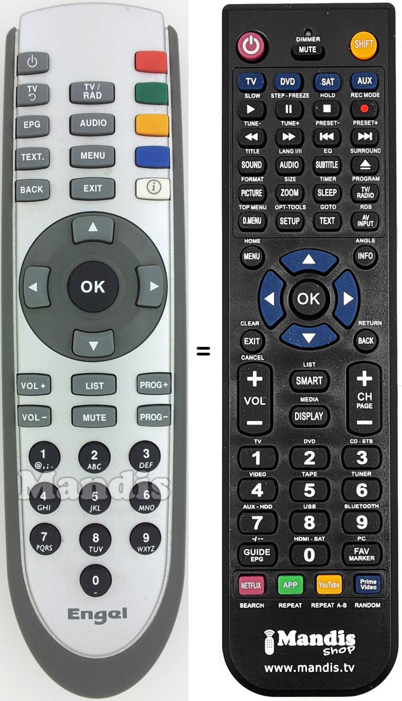 Comandament a dist&agrave;ncia equivalent Engel006