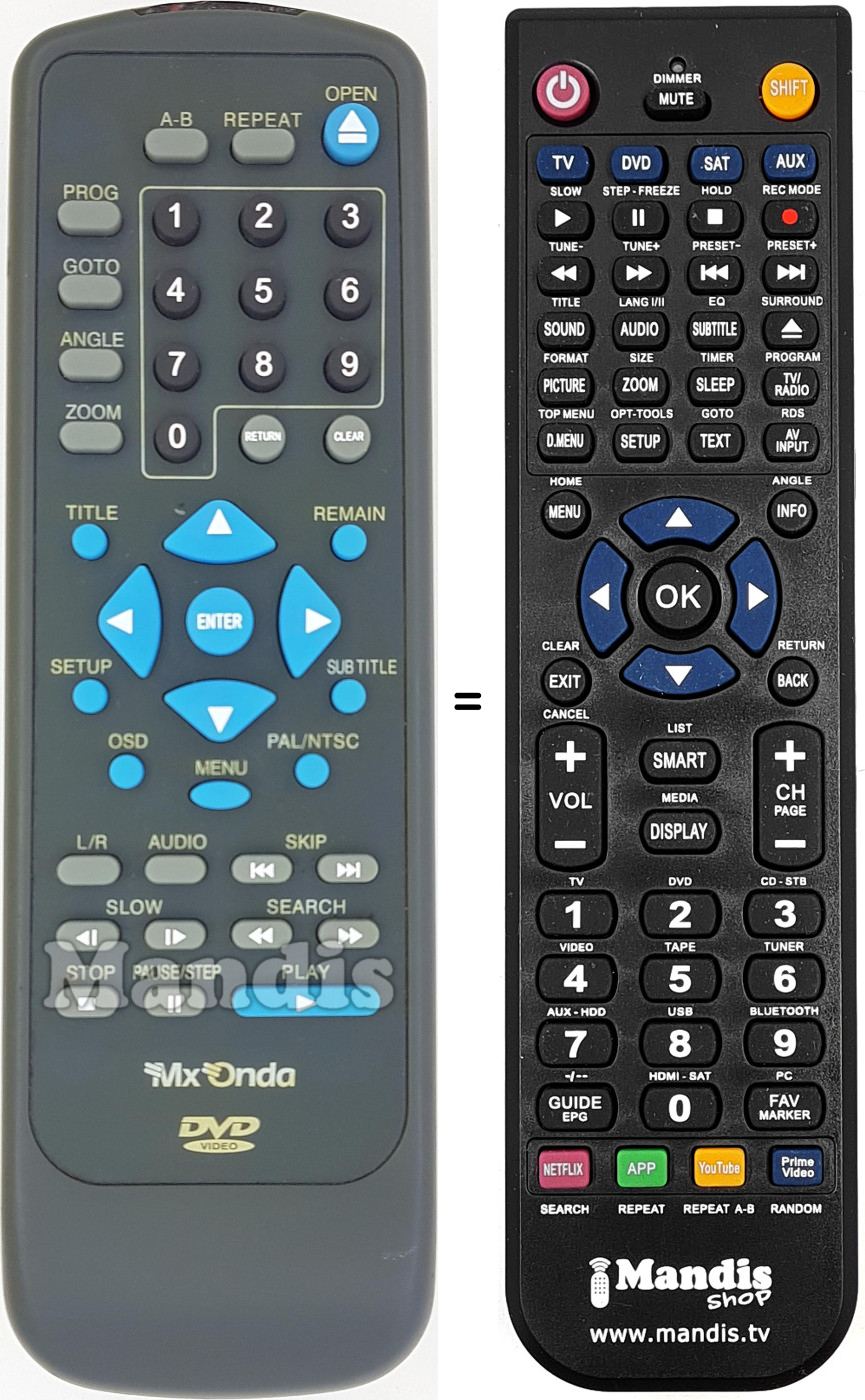 Comandament a dist&agrave;ncia equivalent REMCON1643