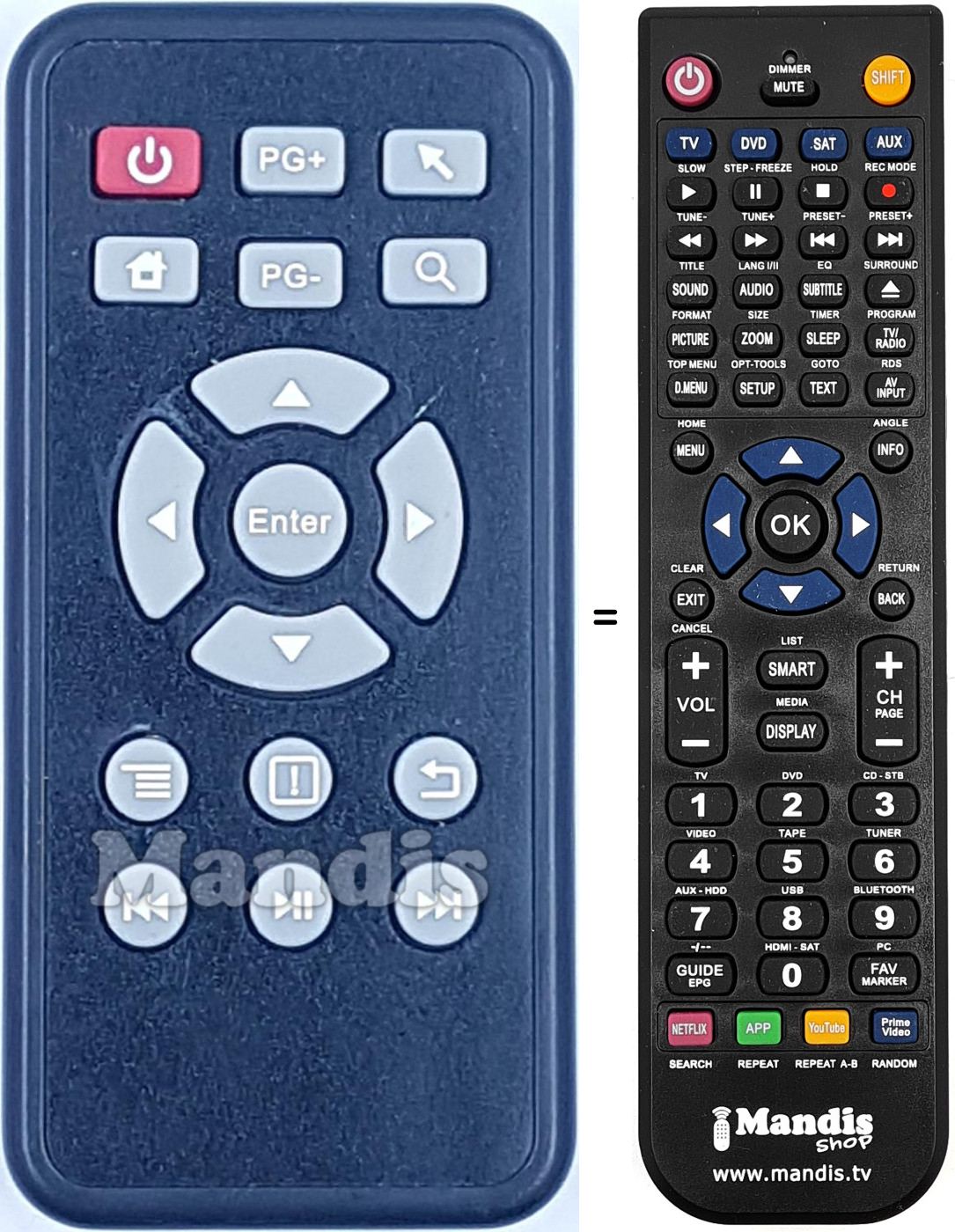 Comandament a distància equivalent REMCON1754