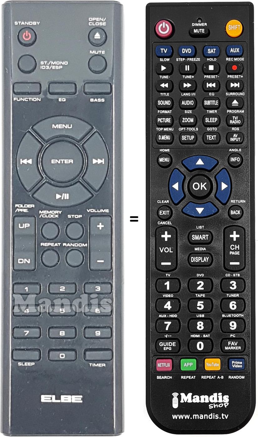 Comandament a distància equivalent REMCON1804