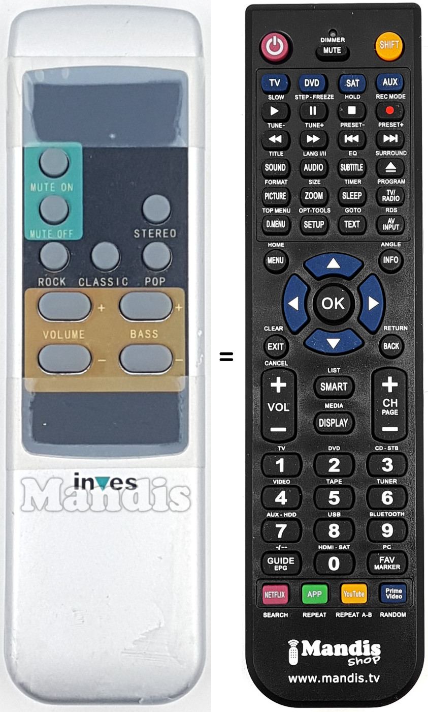 Comandament a distància equivalent REMCON1816