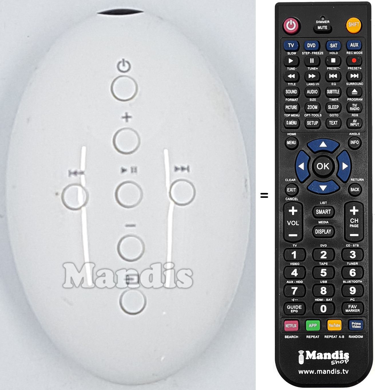 Comandament a dist&agrave;ncia equivalent REMCON1820