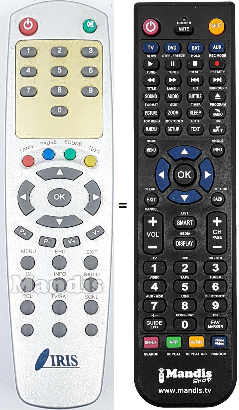 Comandament a dist&agrave;ncia equivalent REMCON1943