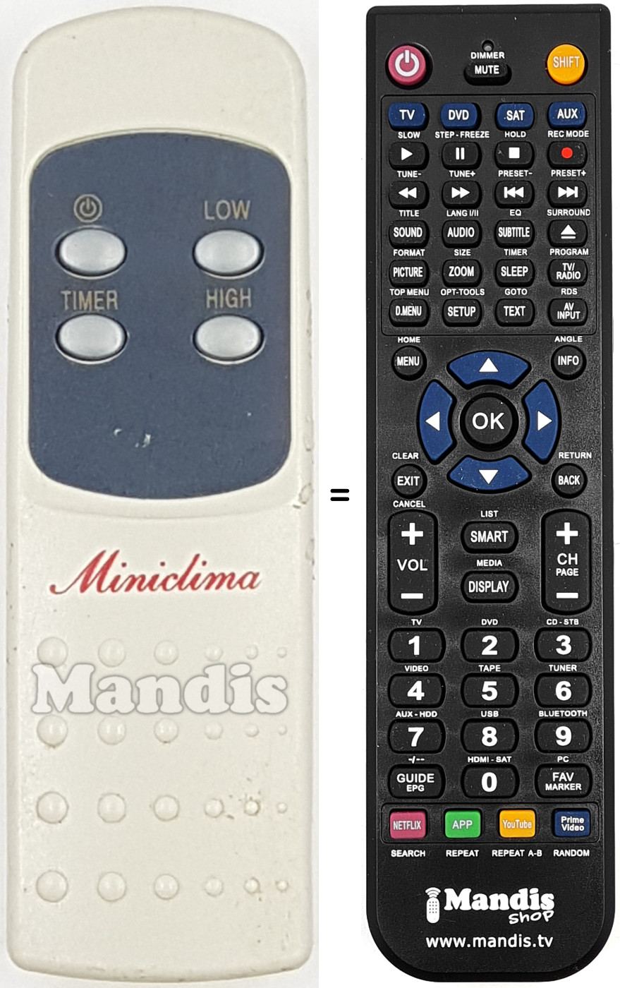 Comandament a dist&agrave;ncia equivalent REMCON2065