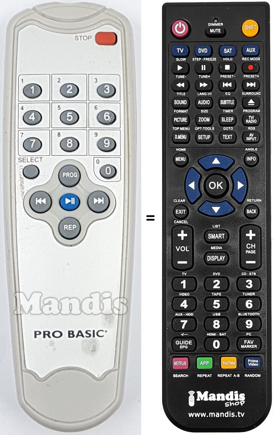 Comandament a distància equivalent REMCON2153