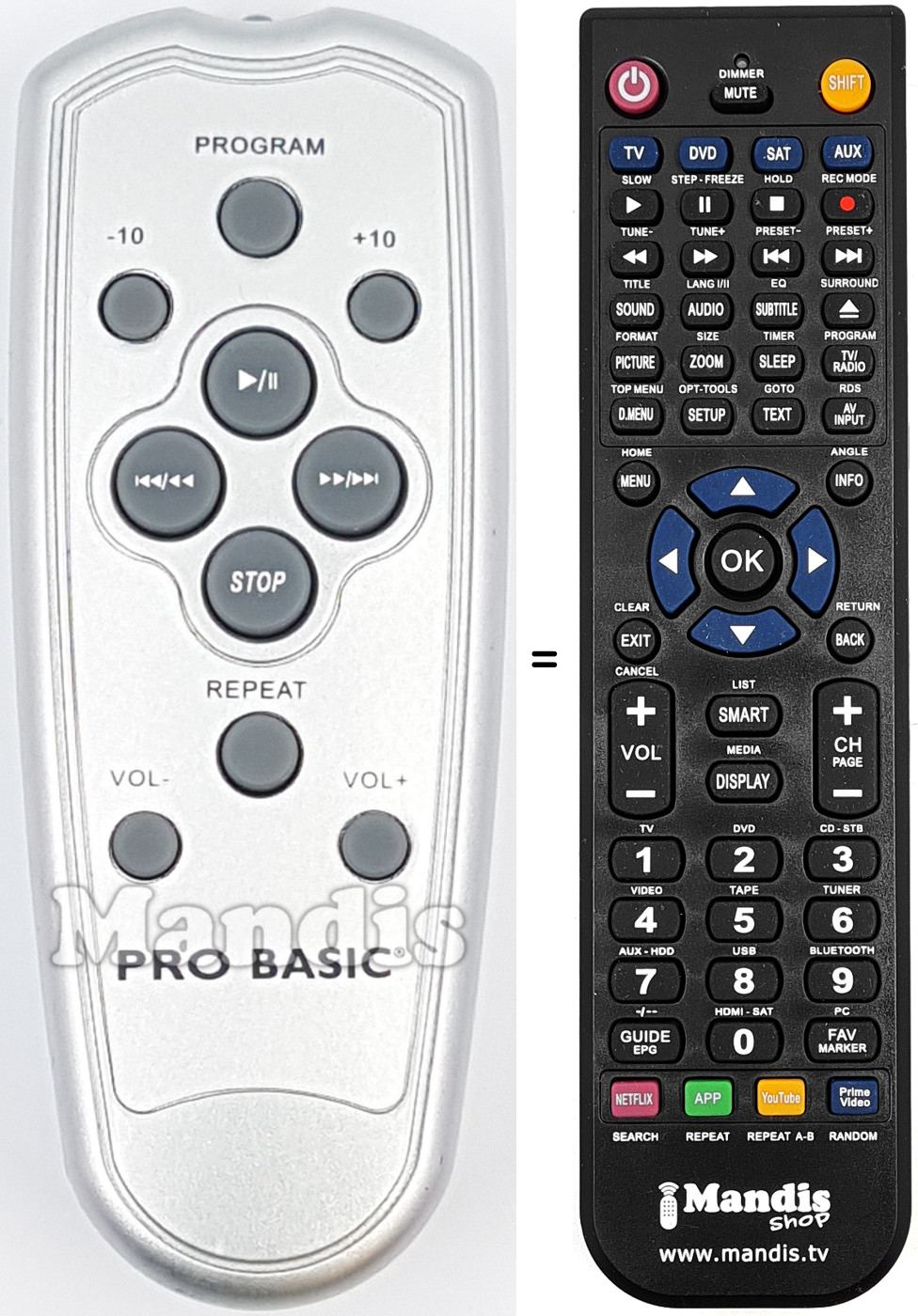 Comandament a distància equivalent REMCON2189