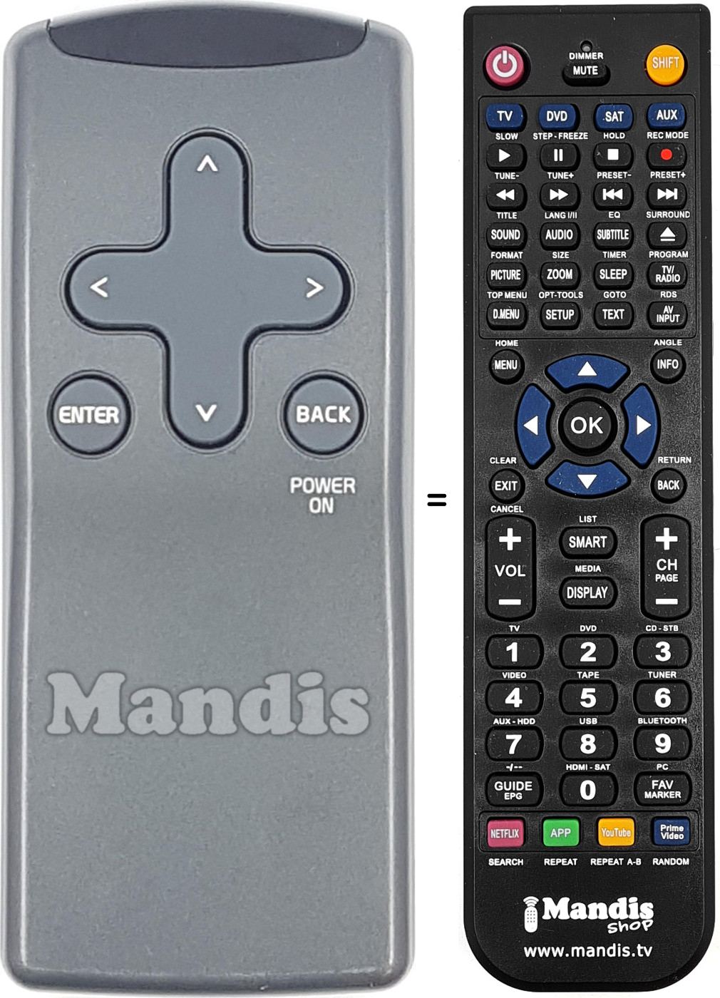 Comandament a dist&agrave;ncia equivalent X7023AF0310