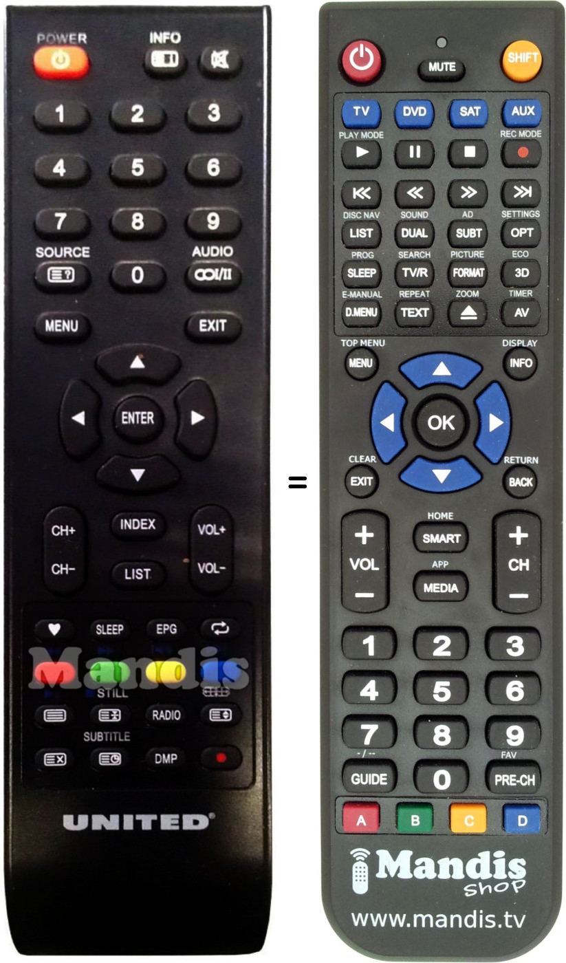 Replacement remote control Crown CROWN002