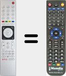 Comandament a distància substitut de TS4-R5 NETFLIX (759551873500)