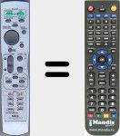 Comandament a distància substitut de RP-112