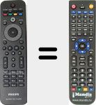 Comandament a dist&agrave;ncia substitut de RC4749/01 (996510025848)