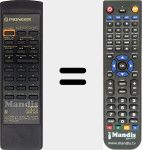 Comandament a dist&agrave;ncia substitut de CU-PD046 (PWW1061)