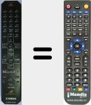 Comandament a distància substitut de RX-E600 RDS (WD783600)