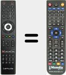 Comandament a distància substitut de HDTV2404