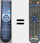 Comandament a distància substitut de EXIA1601PVR