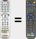 Comandament a distància substitut de MVISION001