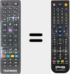 Comandament a distància substitut de RC4849 (23253924)