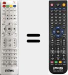 Comandament a dist&agrave;ncia substitut de LED-2417 GR-BL