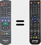 Comandament a distància substitut de DVD IR6 (N2QAYB000480)