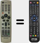 Comandament a dist&agrave;ncia substitut de RC-AVR05 (U0057808U)