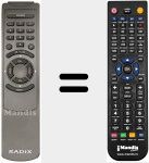 Comandament a dist&agrave;ncia substitut de REMCON017