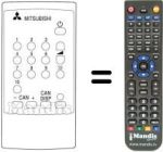 Comandament a distància equivalent Mitsubishi CT 14 M1 EM (Y)